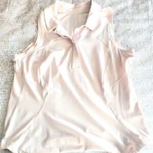 Lululemon Athletica Pink Relaxed Sleeveless Polo Tank
